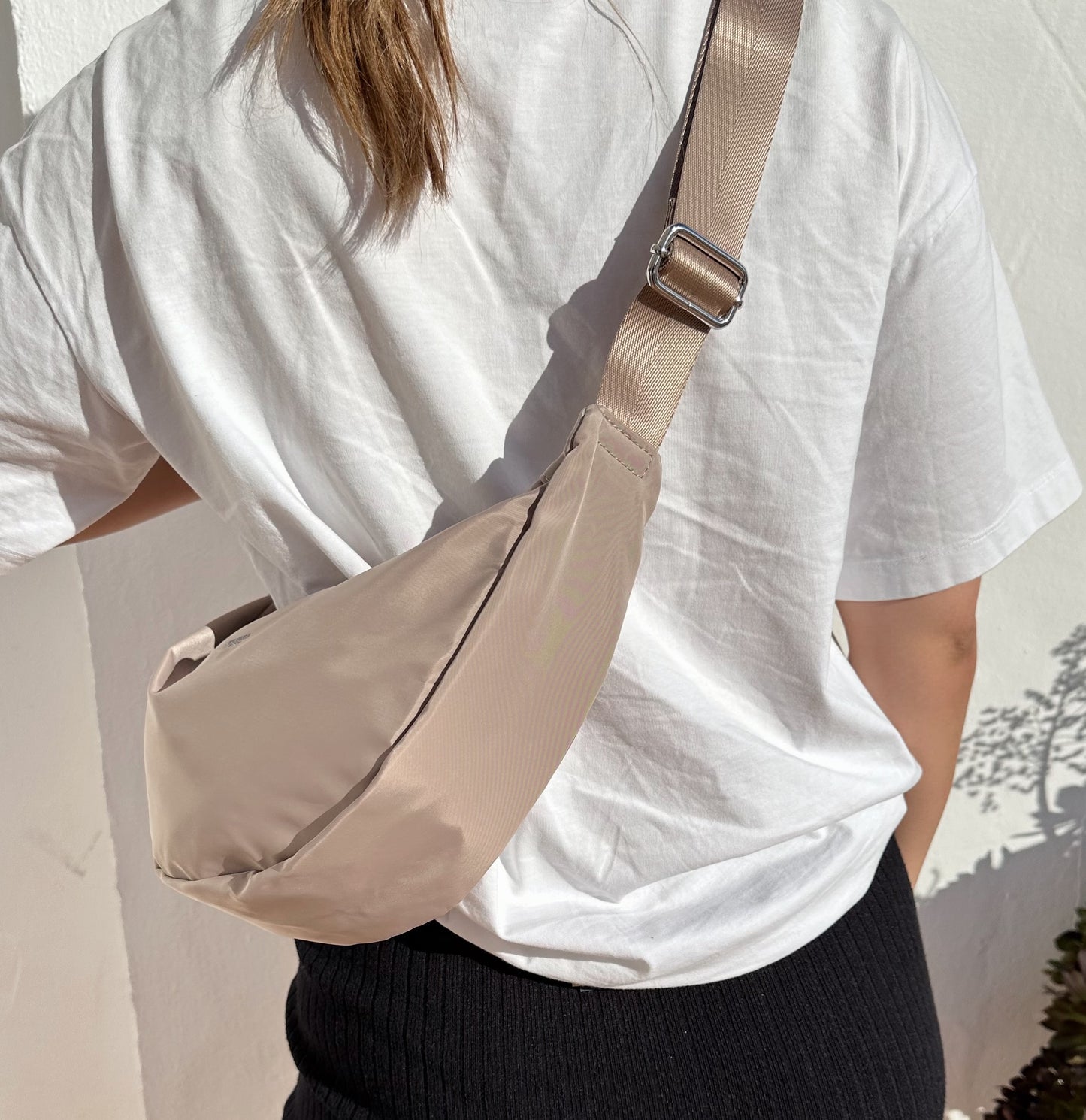 Nylon Crossbody - Beige