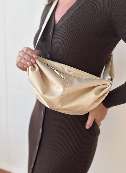 Satin Bum Bag - Beige