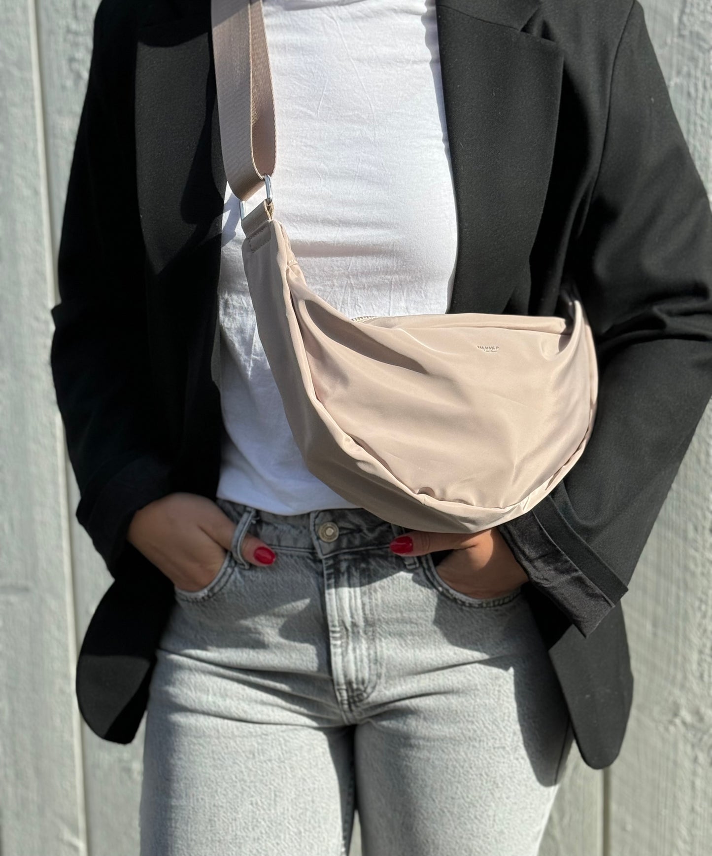 Nylon Crossbody - Beige